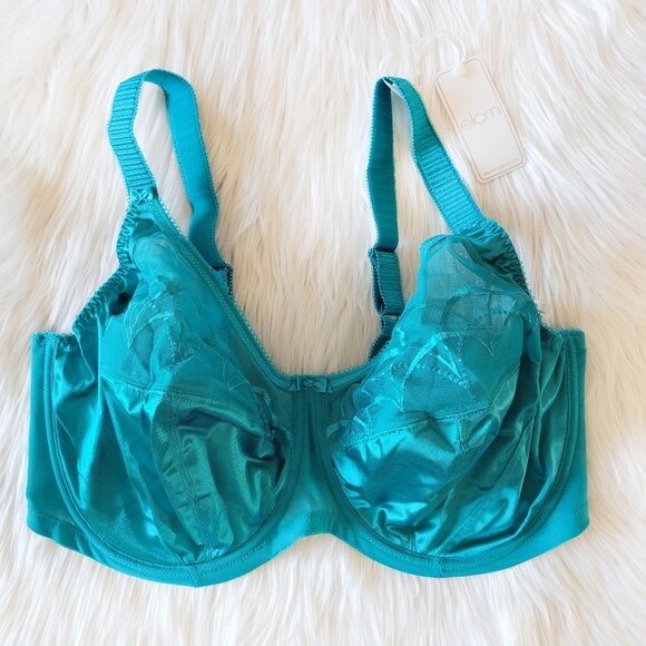 NWT New Elomi Cate Bra Blue / Turquoise Size 40I Underwired - Picture 4 of 11